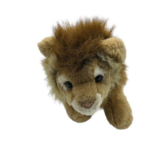 Realistic LION PLUSH  14"‎ Laying Stuffed Animal Missing Tag Soft - Picture 1 of 5